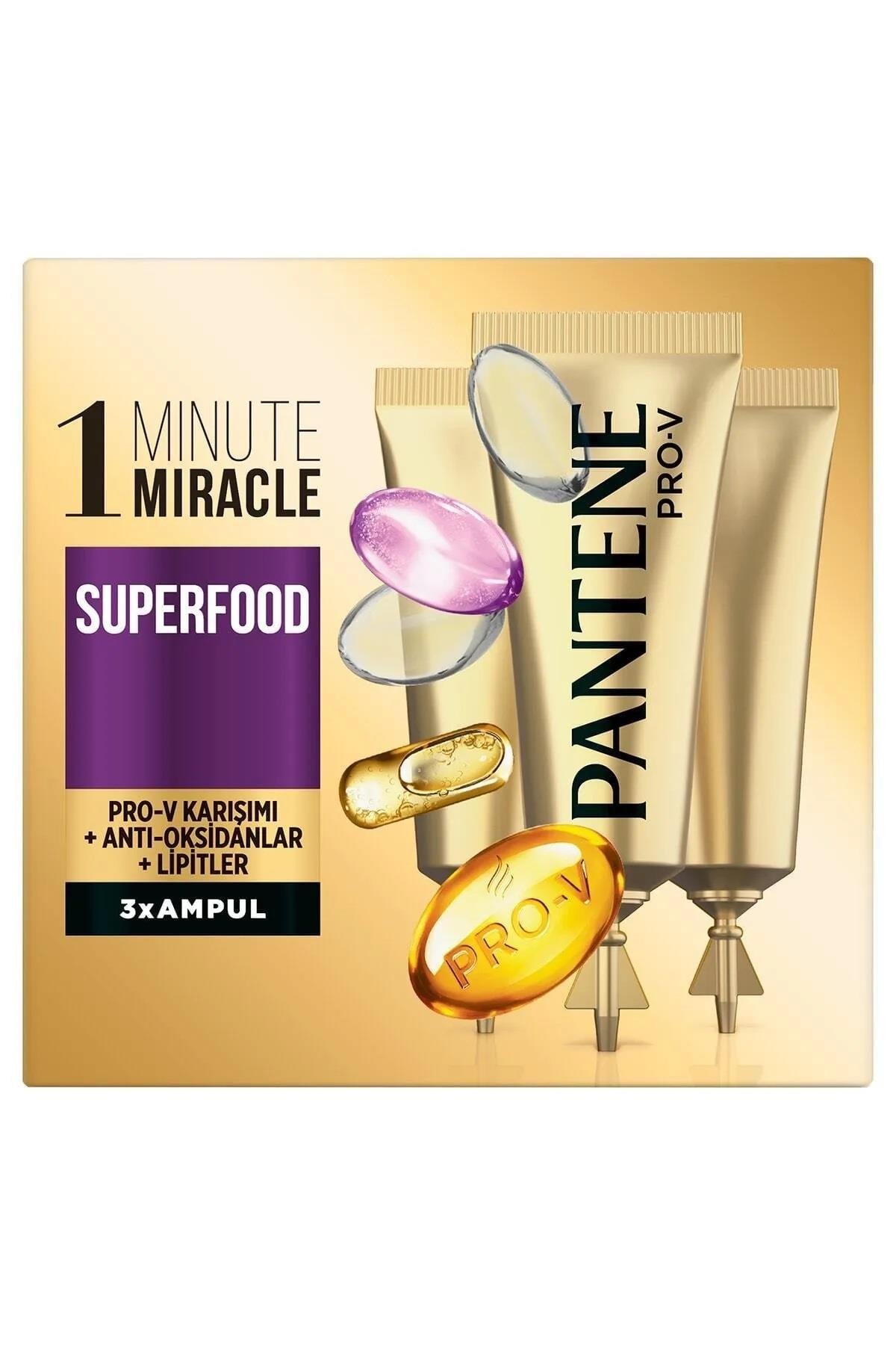 Pantene Pantene Ampul 1 Dakikada Mucize Superfood 3'lü 15 ml