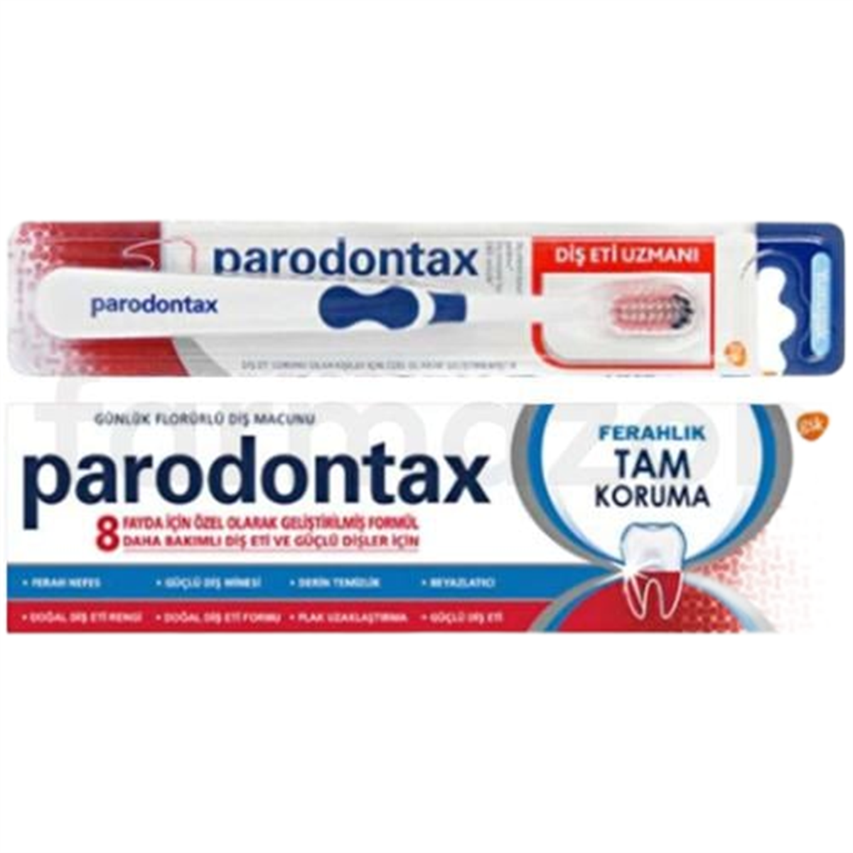 Parodontax Parodontax Ferahlık Tam Koruma Diş Macunu 50 ml + Parodontax Diş Eti Uzmanı Fırça Yumuşak