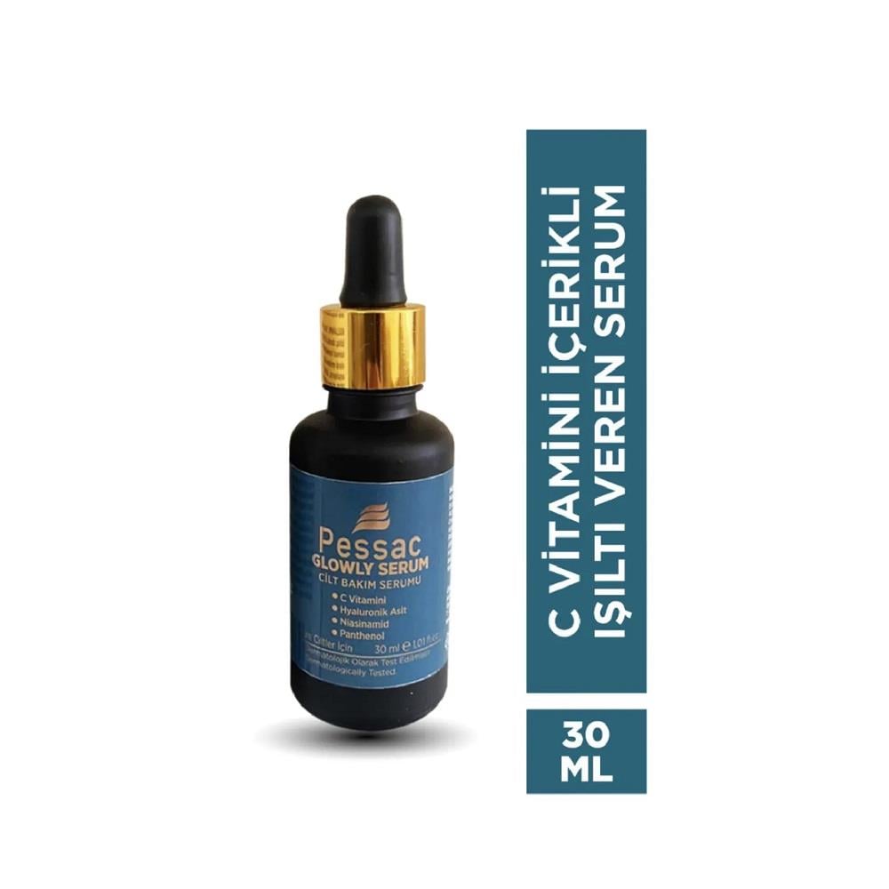 Pessac Pessac Glowly Sivilce ve Leke Gidermeye Yardımcı & Kırışıklık Karşıtı & Ton Eşitleyici & C Vitamini Serum 30 ml