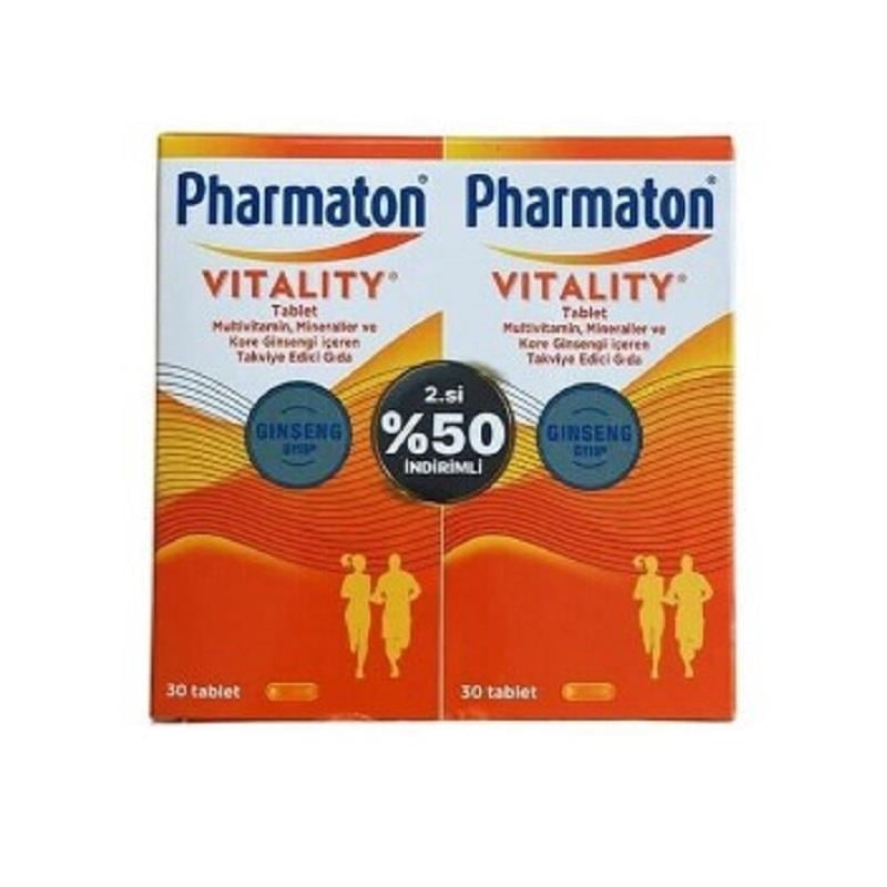 Pharmaton Pharmaton Vitality 30 Tablet Avantajlı 2'li Paket - 2.si %50 İndirimli