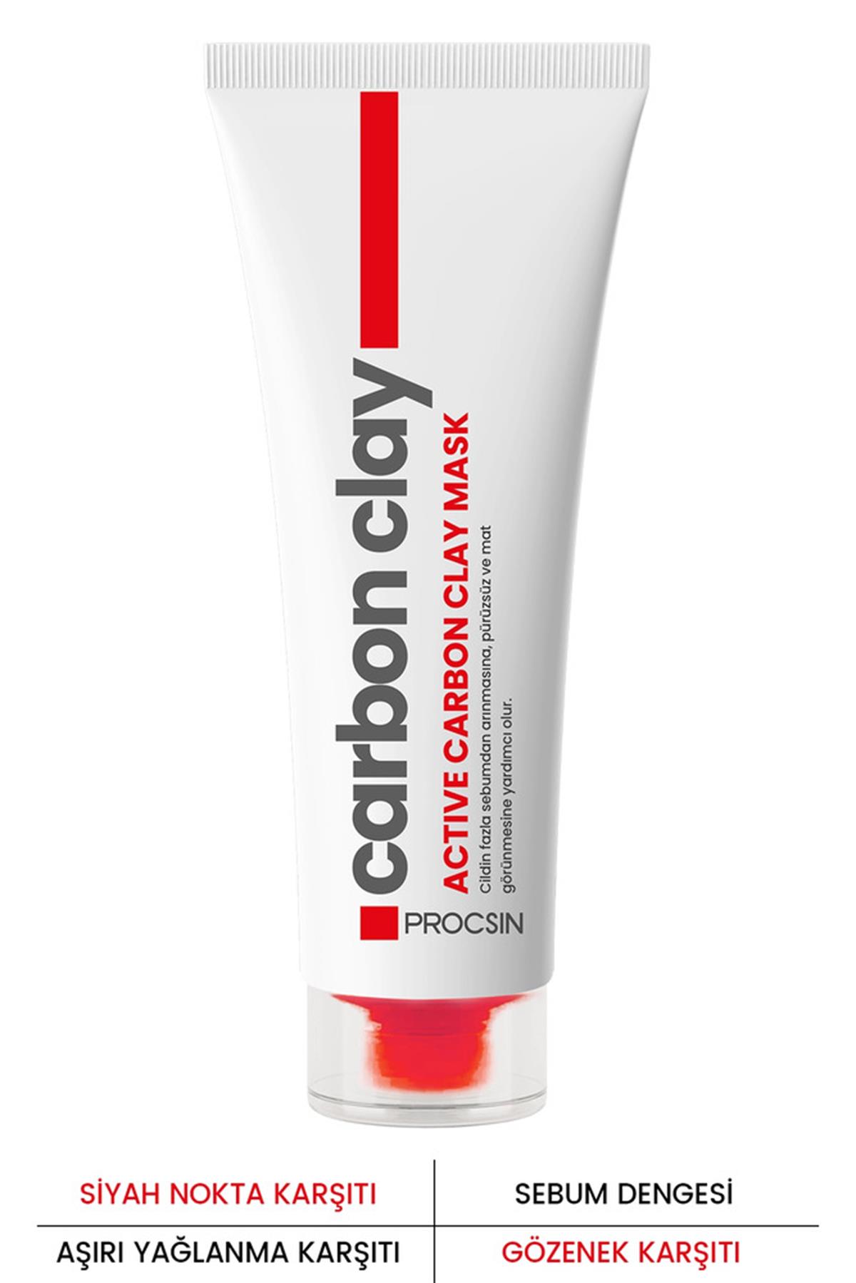 Procsin Procsin Aktif Karbonlu Siyah Nokta Karşıtı Kil Maskesi Carbon Clay 50 ml
