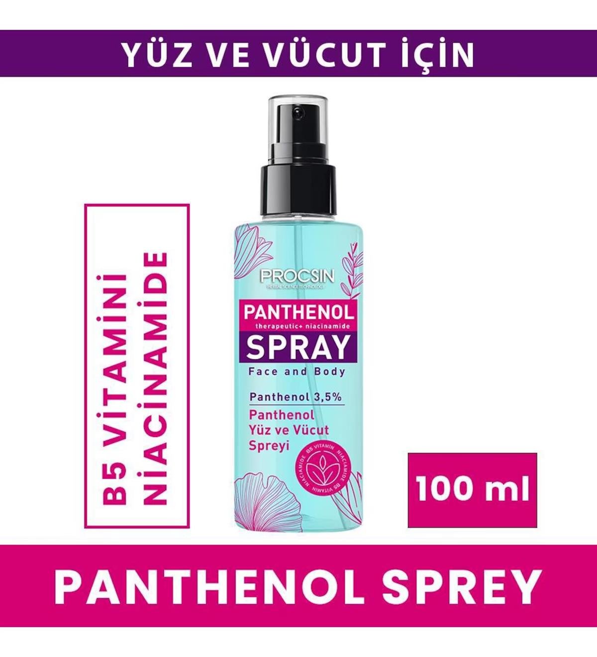 Procsin Procsin Panthenol Yüz ve Vücut Sprey Therapeutic+ Niacinamide 100 ml
