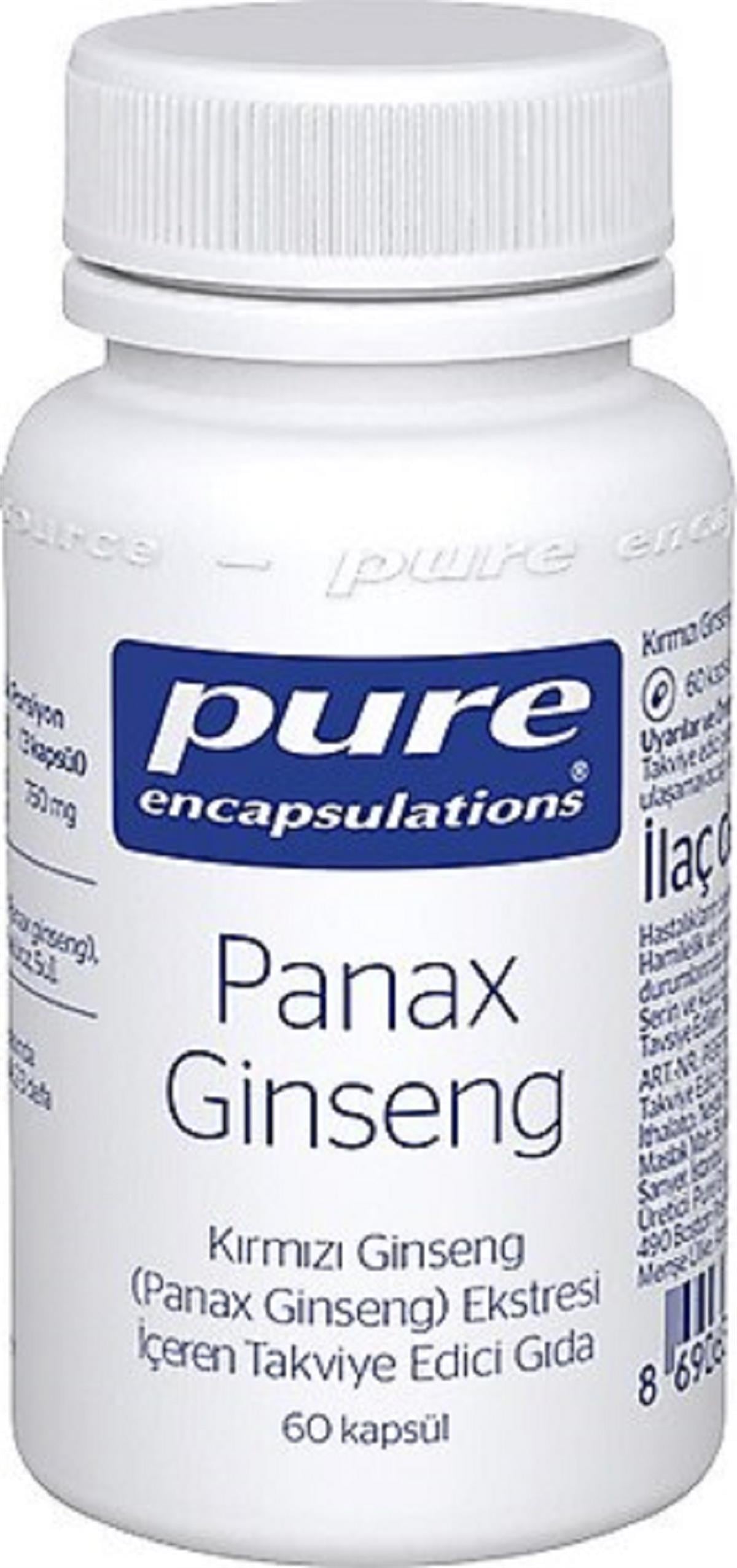 PURE Pure Encapsulations Panax Ginseng 60 Kapsül