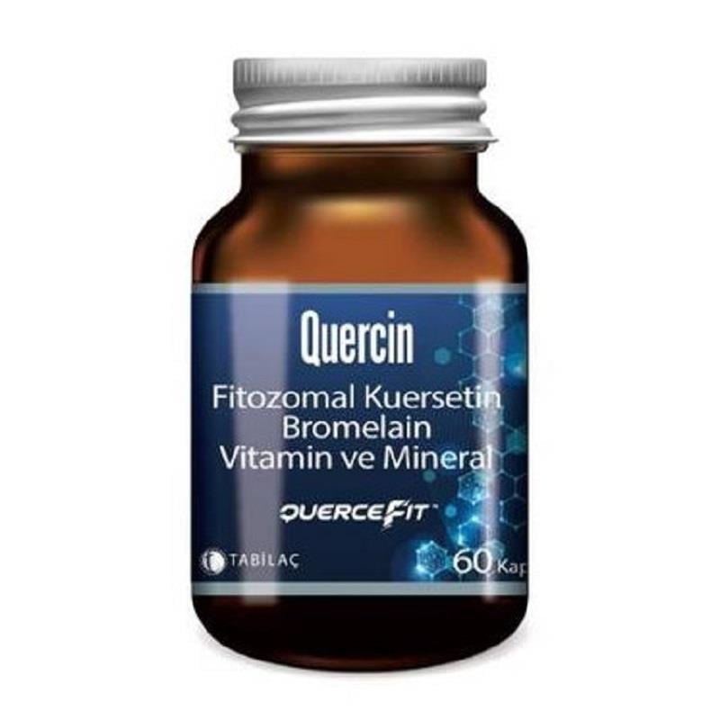 Quercin Quercin Fitozomal Kuersetin Bromelain Vitamin ve Mineral  60 Kapsül
