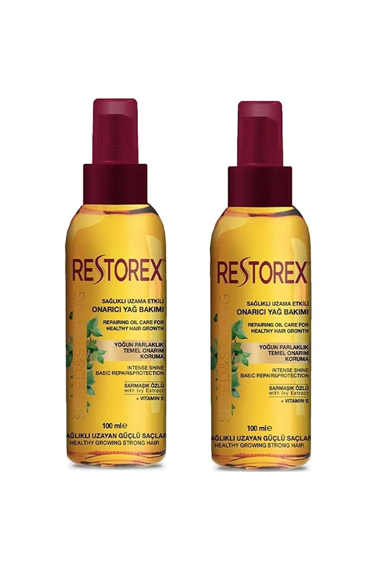 Restorex Restorex Sağlıklı Uzama Etkili Onarıcı Saç Bakım Yağı 100 ml - 2 Adet