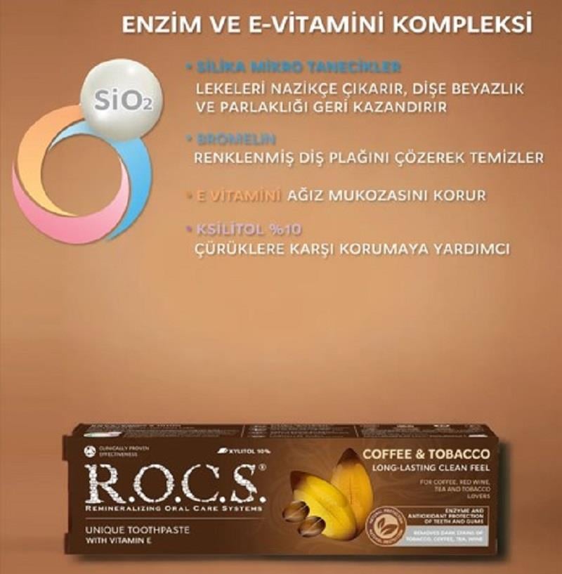 Rocs Rocs Coffee & Tobacco Diş Macunu 74 gr