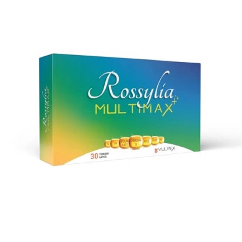 Rossylia Rossylia Multimax Omega 3 Folik Asit İyot B12 Multivitamin ve Multimineral 30 Kapsül