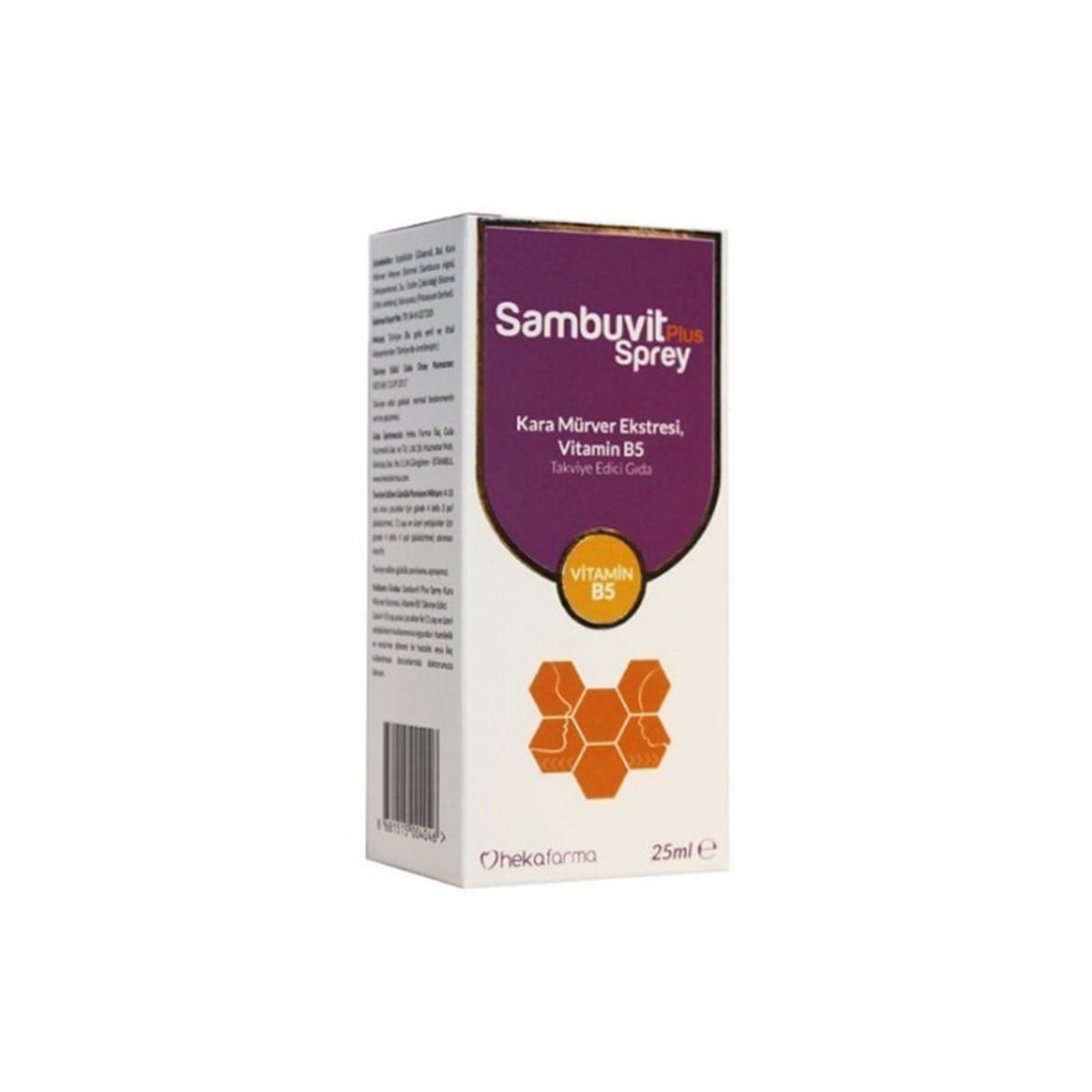 SAMBUVİT Sambuvit Plus Kara Mürver Ekstreli Takviye Edici Gıda Sprey 25 ml
