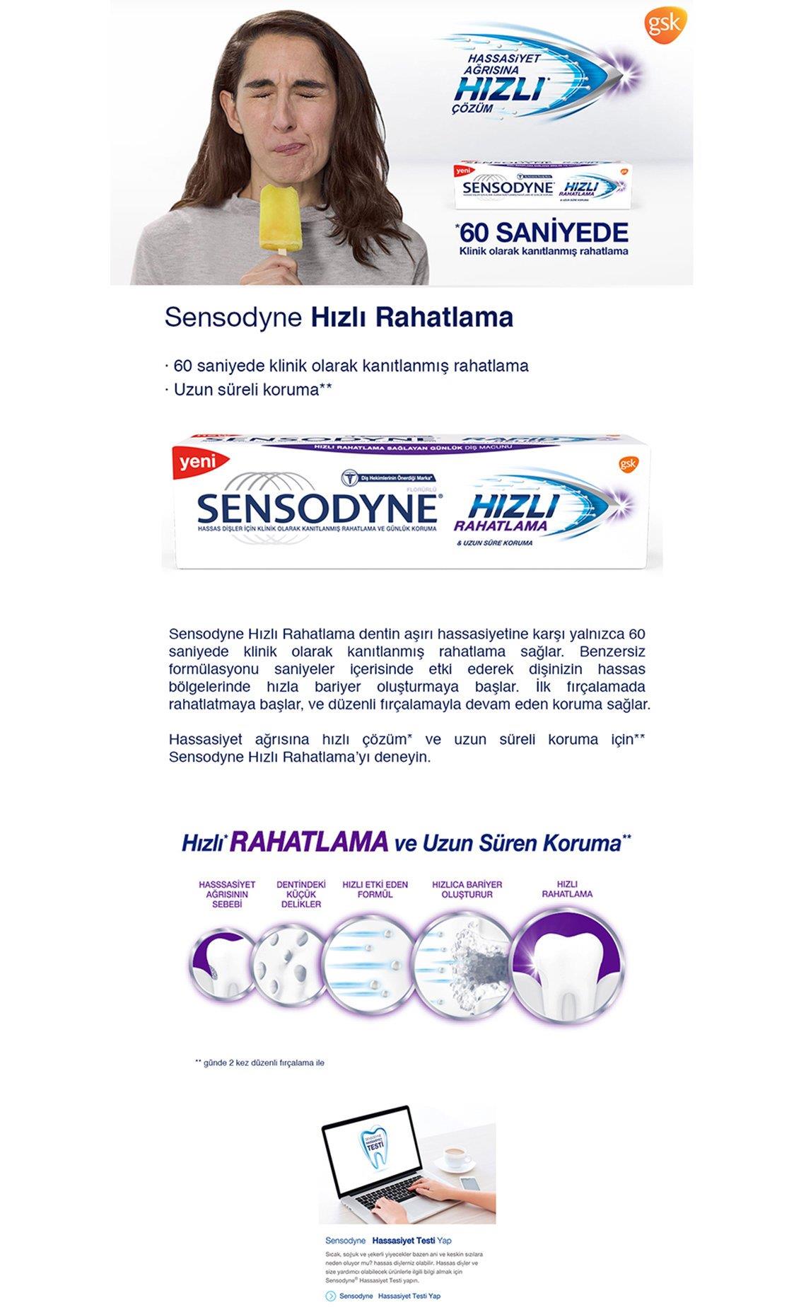 Sensodyne Sensodyne Diş Macunu Hızlı Rahatlama 75 ml