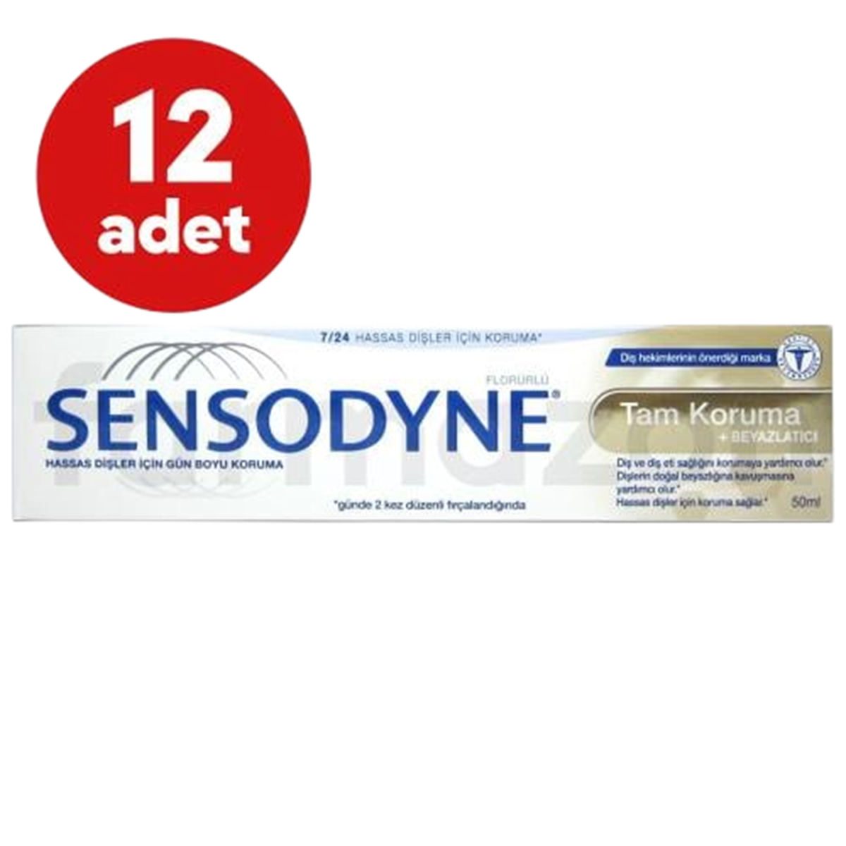 Sensodyne Sensodyne Diş Macunu Tam Koruma ve Beyazlatıcı 50 ml - 12 Adet