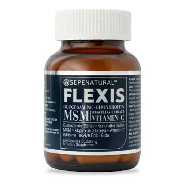 Sepe Natural Flexis Glukozamin Kondroitin MSM Boswellia Akgünlük Vitamin C Kompleks 60 Kapsül 1030 Mg.