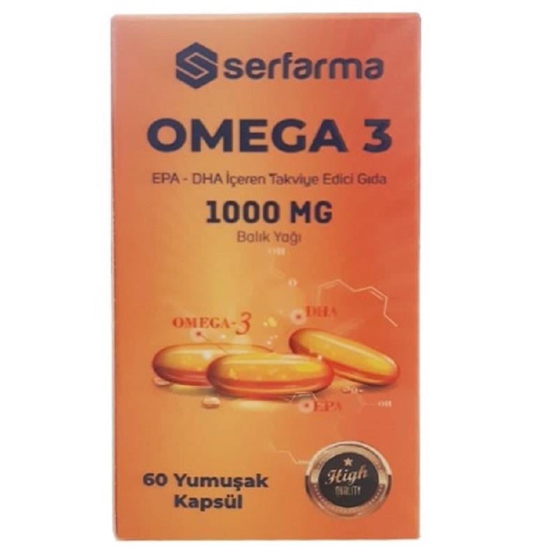 Serfarma Serfarma Omega 3 EPA DHA 1000 mg Yumuşak Kapsül 60'lı