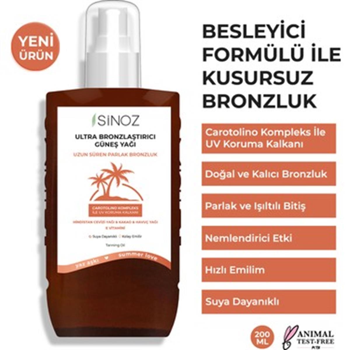 Sinoz Sinoz Kusursuz Bronzlaştırıcı Güneş Yağı Spreyi 200 ml