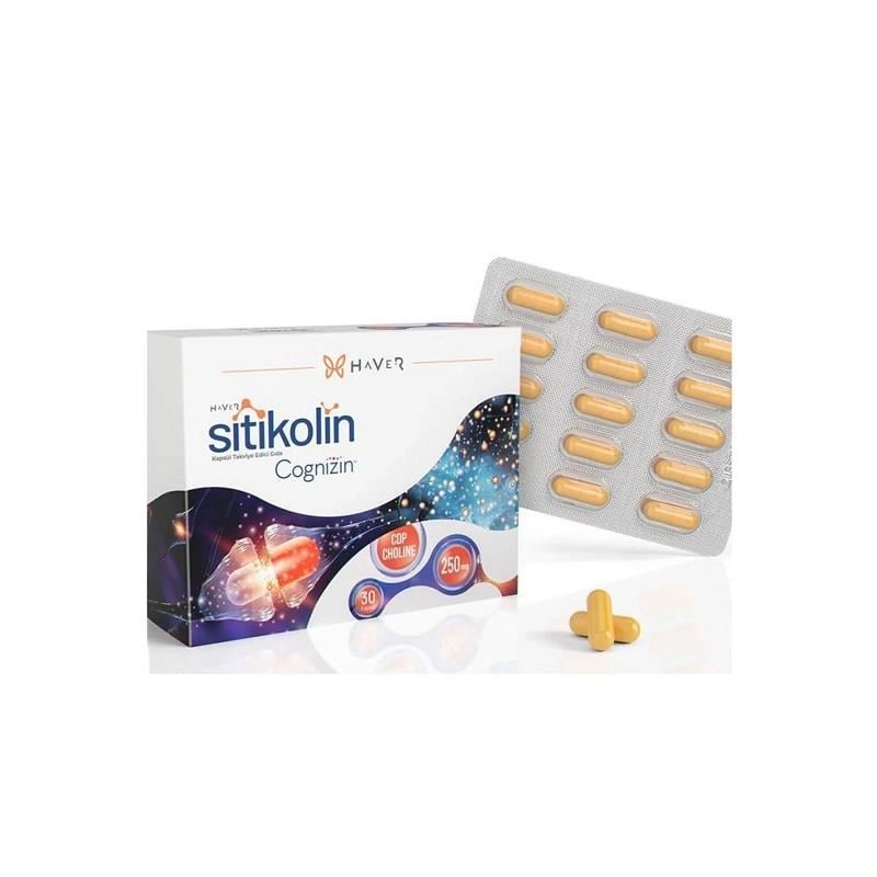 Sitikolin Haver Sitikolin Cognizin 250 mg 30 Kapsül