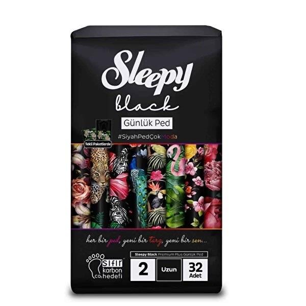 Sleepy Sleepy Black Premium Plus Günlük Ped Uzun 32'li