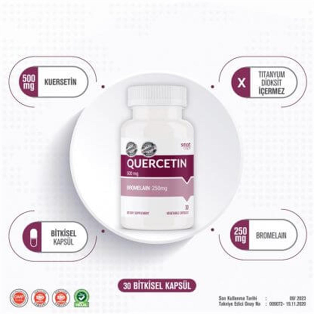 Smartdrops Smart Caps Quercetin 500 mg 30 Kapsül