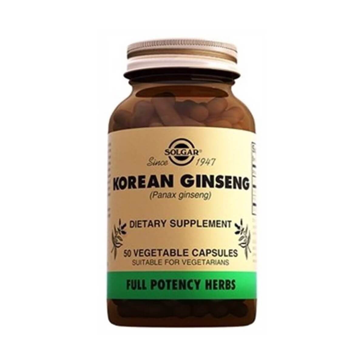 Solgar Solgar Korean Ginseng( Panax Ginseng ) 50 Kapsül