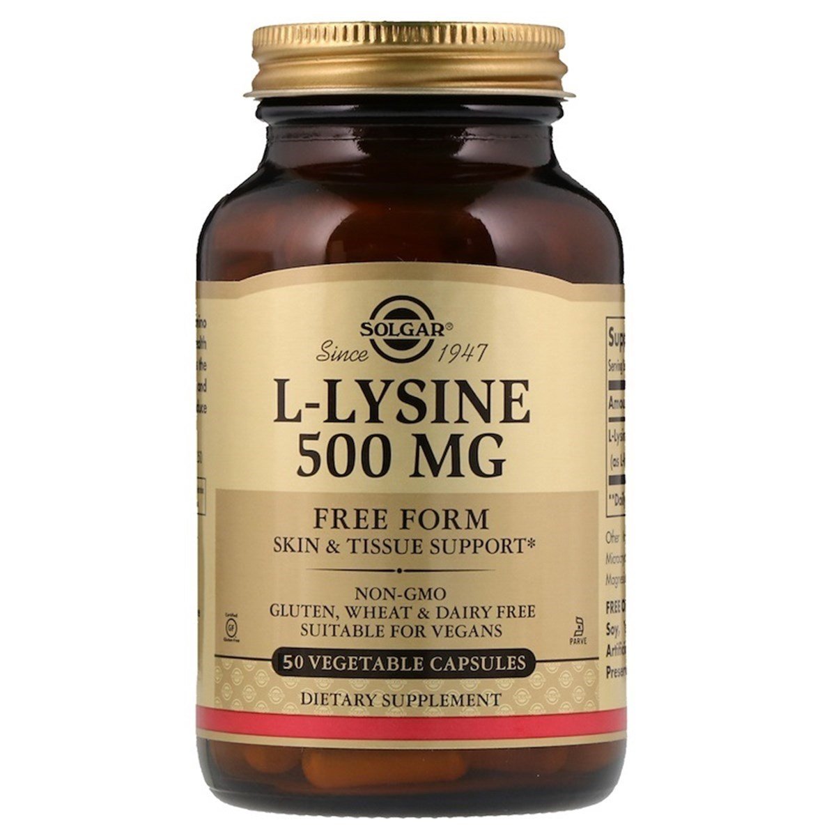 Solgar Solgar L-Lysine 500 Mg 50 Tablet