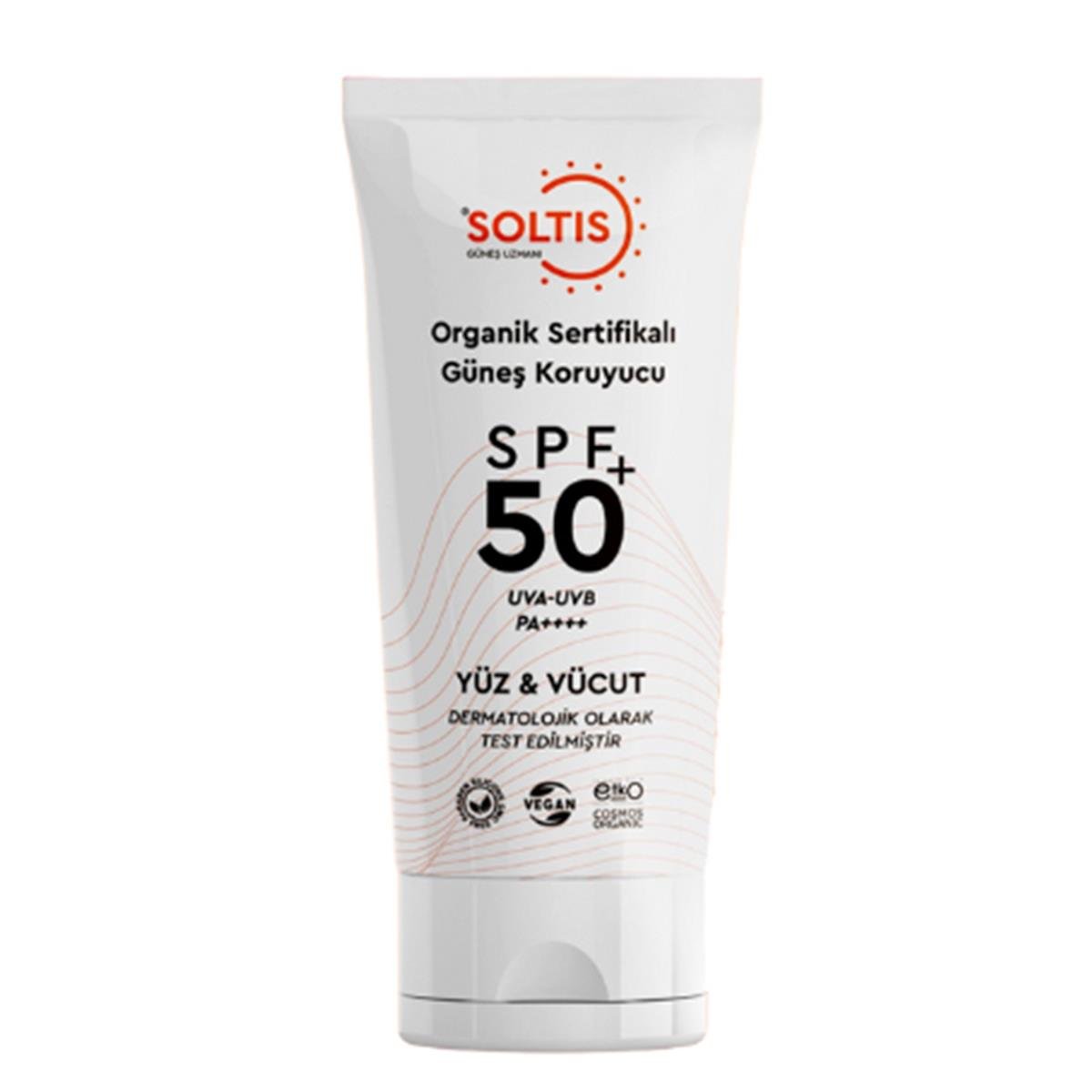 Soltis Organik Soltis Organik Yüz Vücut Güneş Koruyucu Kremi SPF50+ 100 ml