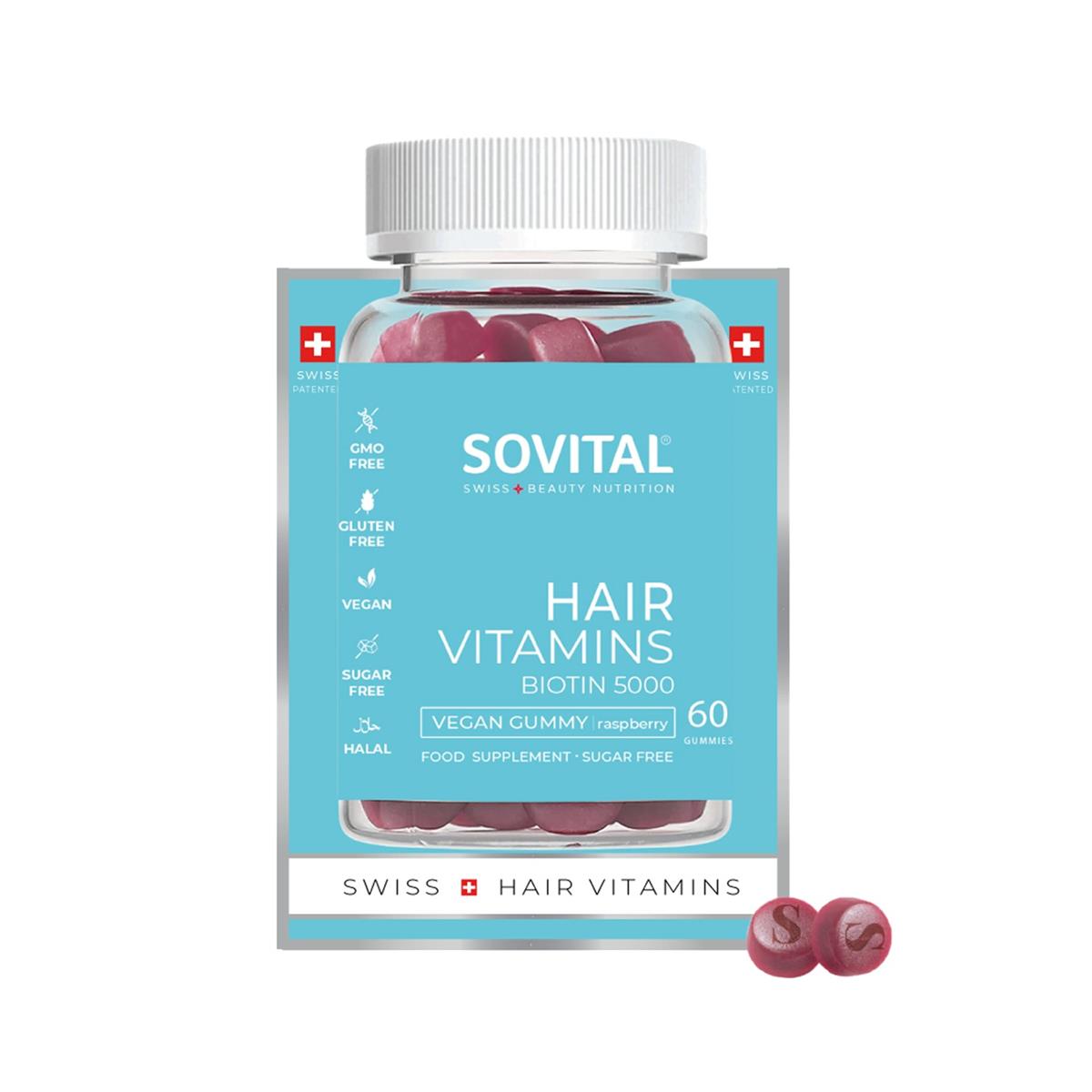 SOVİTAL Sovital Hair Vitamins Swiss Technology 60 Vegan Gummies