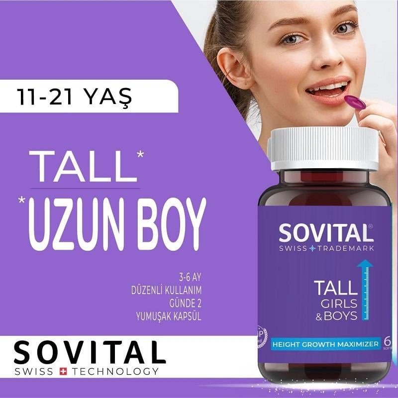 Sovital Sovital Tall Girls Boys Softgels 60'lı