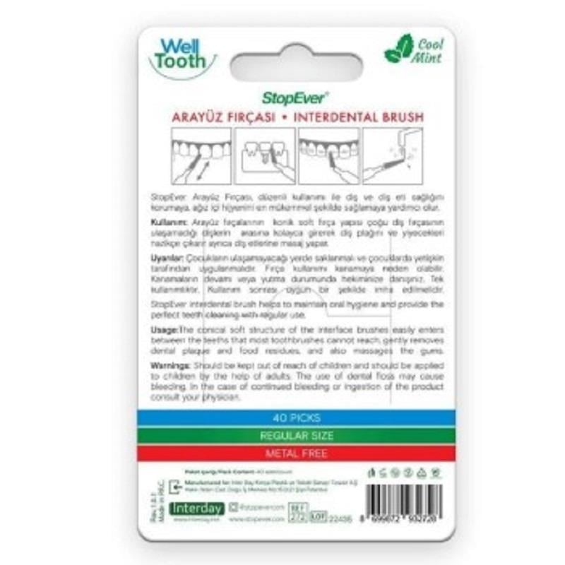 StopEver Stopever Well Tooth Arayüz Fırçası Normal Boy 40'lı