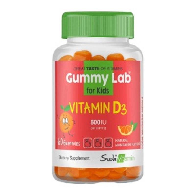 Suda Vitamin Gummy Lab Suda Vitamin Gummy Lab Vitamin D3 For Kids Mandalina 60 Gummies
