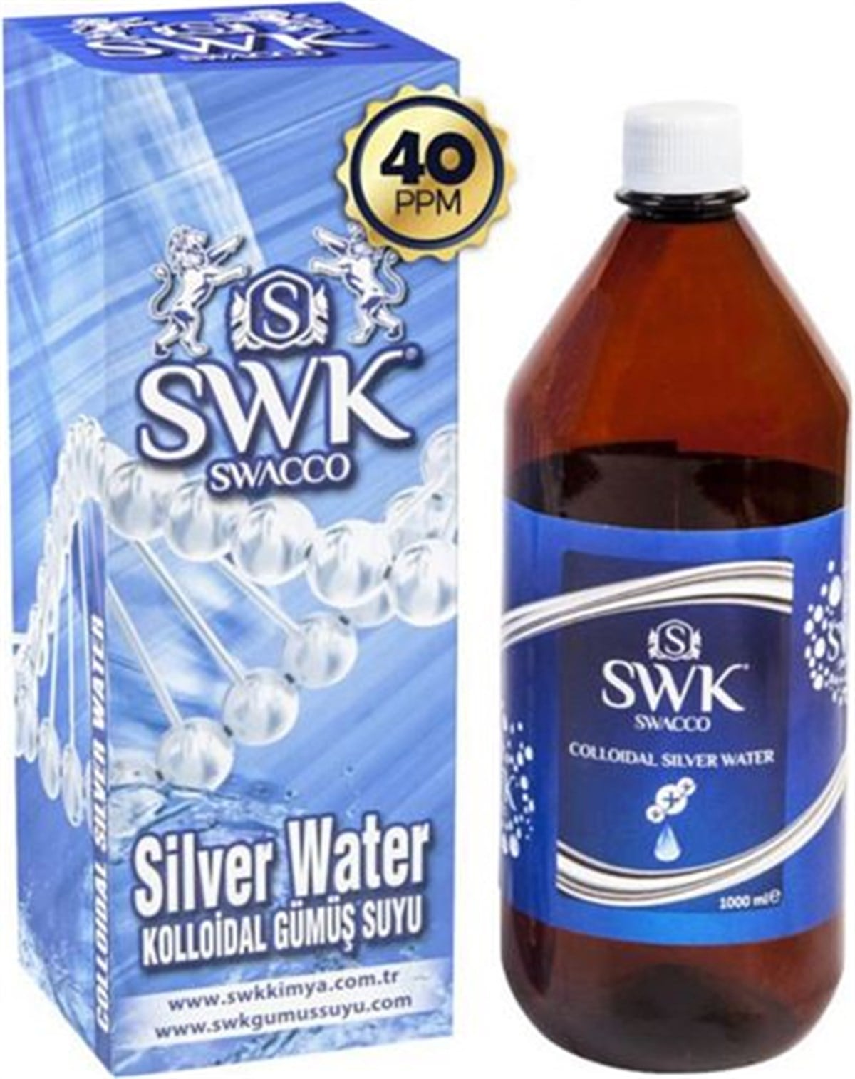 SWK Kolloidal Gümüş Suyu 40 PPM 1 lt