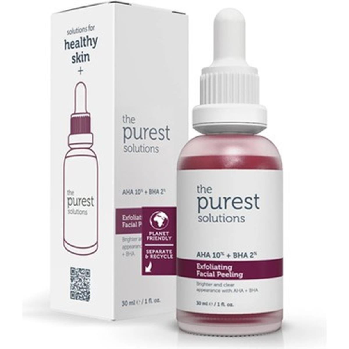 The Purest Solutions The Purest Solutions Canlandırıcı & Cilt Tonu Eşitleyici Yüz Peeling Serum 30 ml (AHA 10% + BHA 2%)