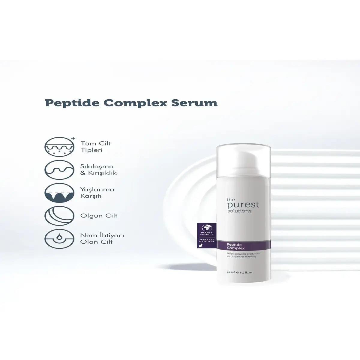 The Purest Solutions The Purest Solutions Peptit İçerikli Yaşlanma Karşıtı Cilt Bakım Serumu 30 ml (Peptide Complex)