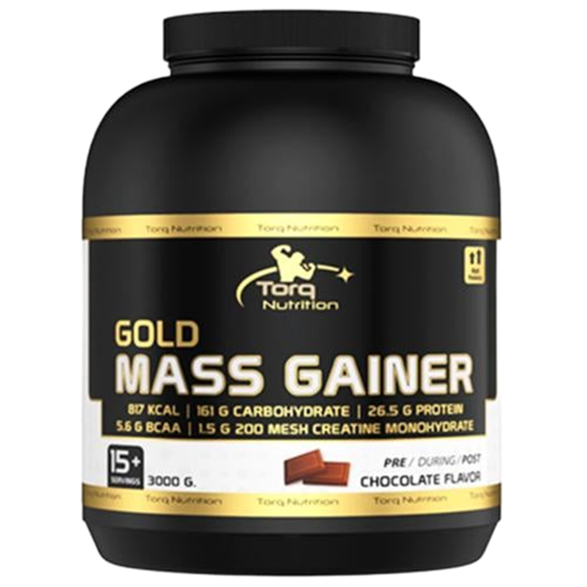 Torq Nutrition Torq Nutrition Gold Mass Gainer Karbonhidrat Tozu 3000 gr 15 Servis - Çikolata Aromalı