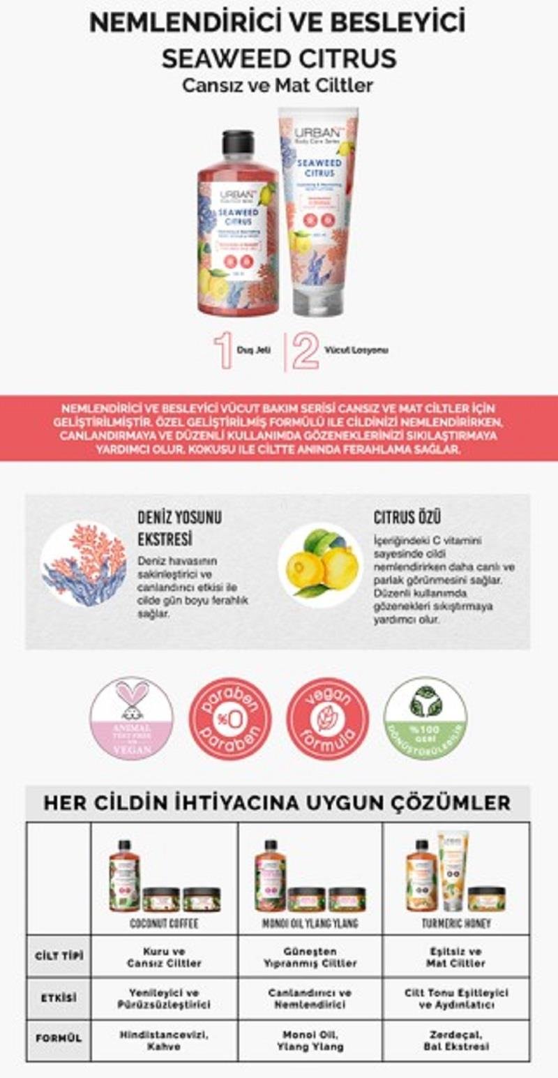 Urban Care Urban Care Seaweed Citrus Nemlendirici ve Besleyici Vücut Losyonu 250 ml
