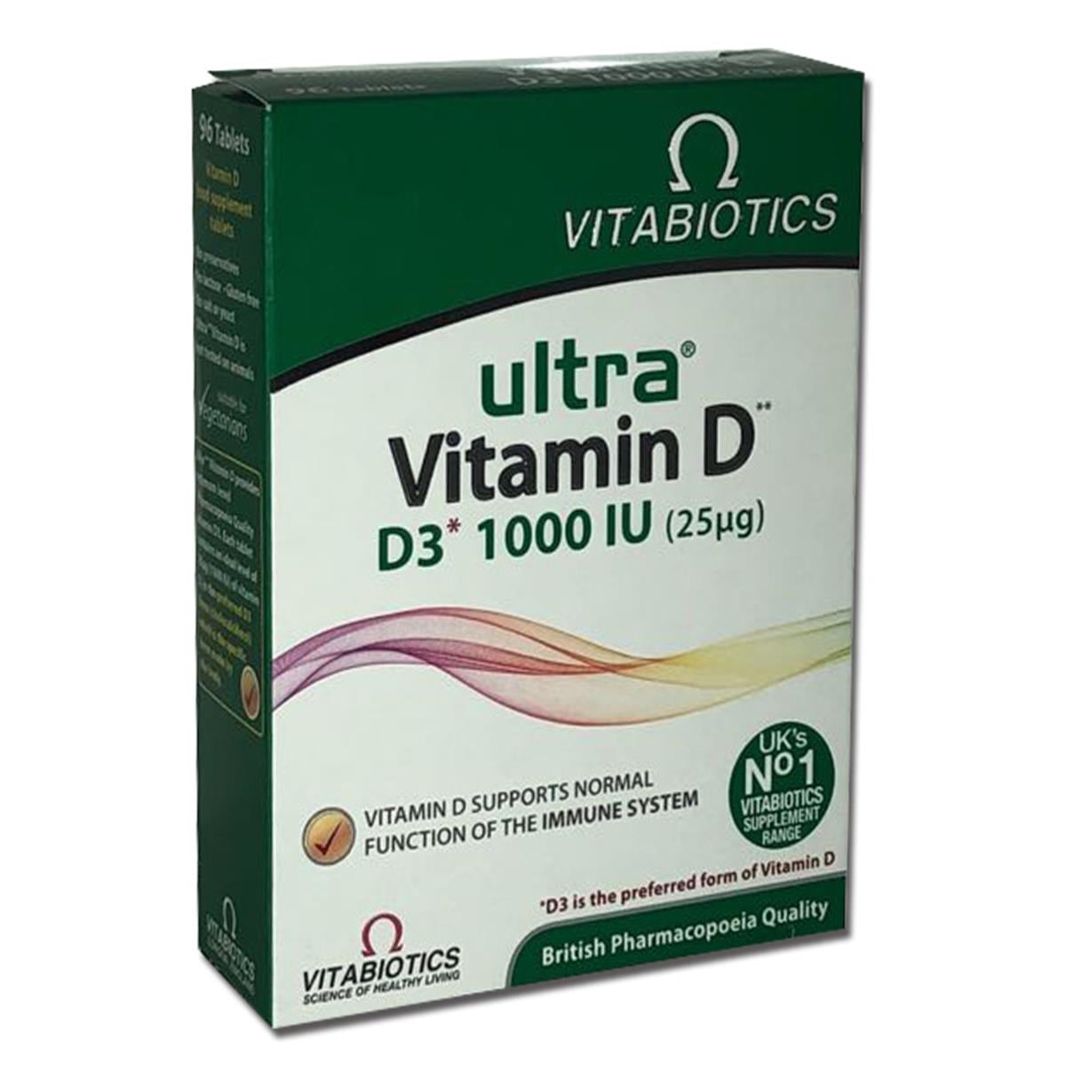 VİTABİOTİCS Vitabiotics Ultra Vitamin D D3 1000IU 96 Kapsül