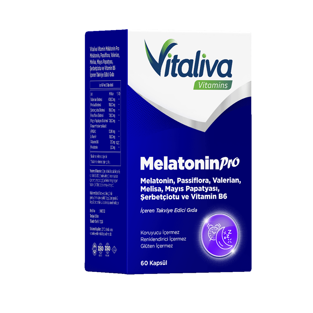 VİTALİVA Vitaliva Vitamins Melatonin Pro 60 Kapsül