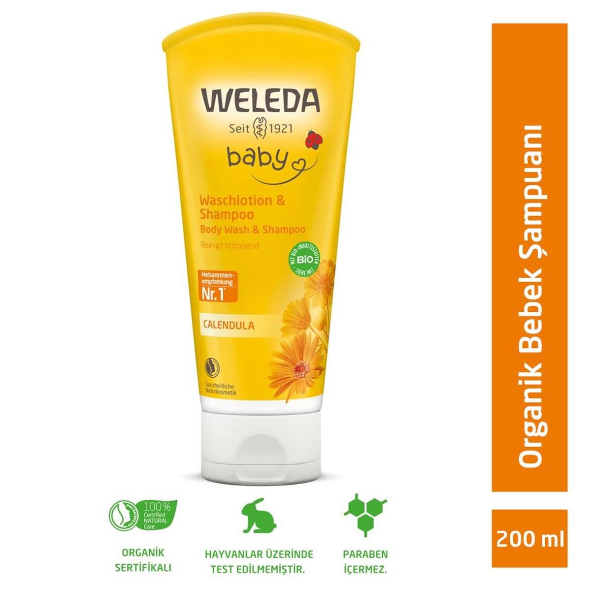Weleda Weleda Calendula Organik Saç ve Vücut Şampuanı 200 ml