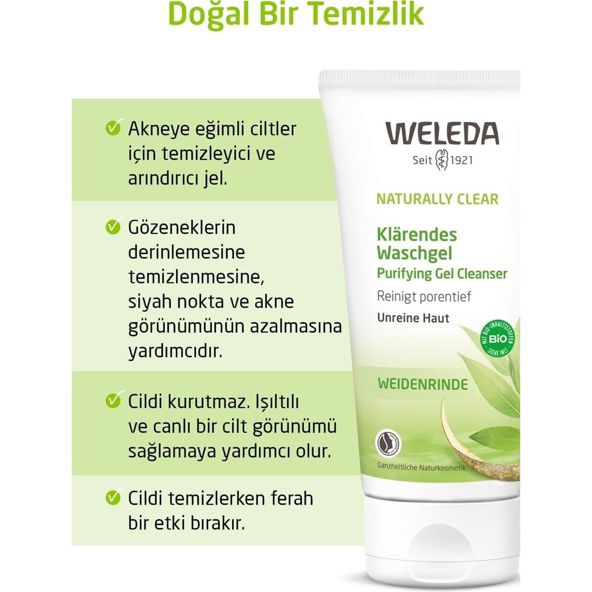 Weleda Weleda Naturally Clear Arındırıcı Temizleyici Jel 100 ml