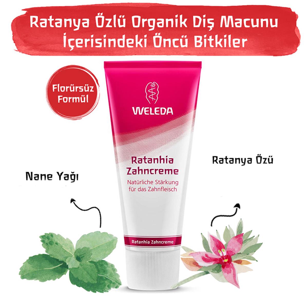 Weleda Weleda Ratanhia Özlü Doğal Diş Macunu 75 ml