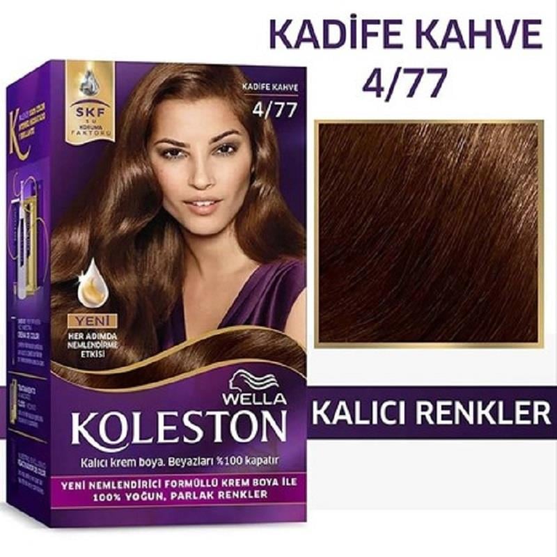 Wella Koleston Kit 4/77 Kadife Kahve Saç Boyası