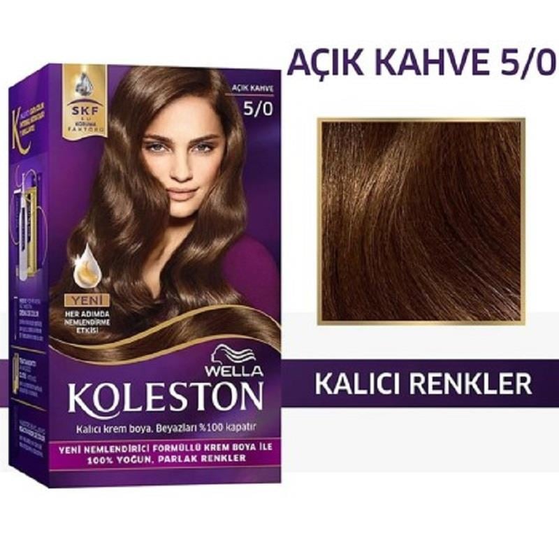 Wella Koleston Kit Saç Boyası 5/0 Açık Kahve