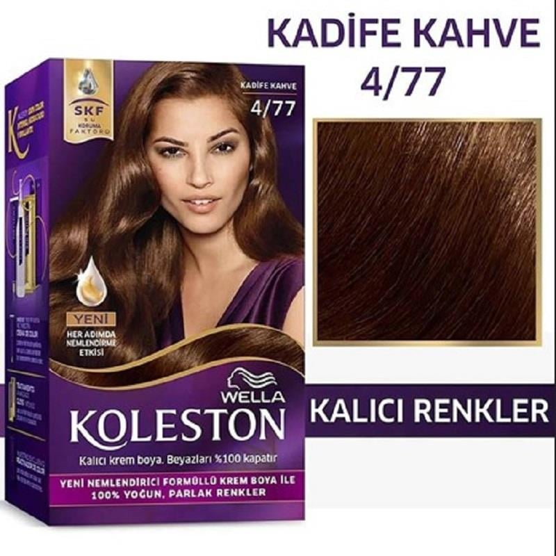 Wella Koleston Kıt Saç Boyası 7/77 Işıltılı Kahve