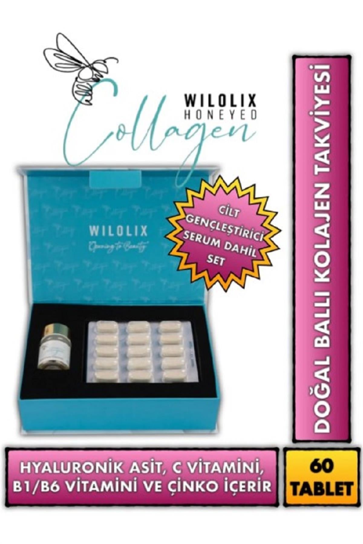 Wilolix Wilolix Honeyed Kolajen Cilt Bakım Kapsülü 1300 mg 60 Tablet