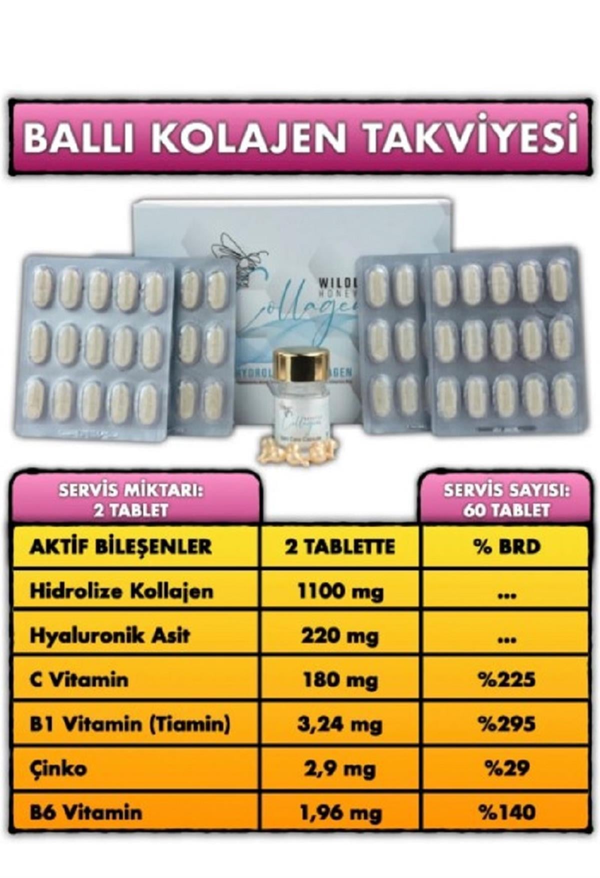 Wilolix Wilolix Honeyed Kolajen Cilt Bakım Kapsülü 1300 mg 60 Tablet