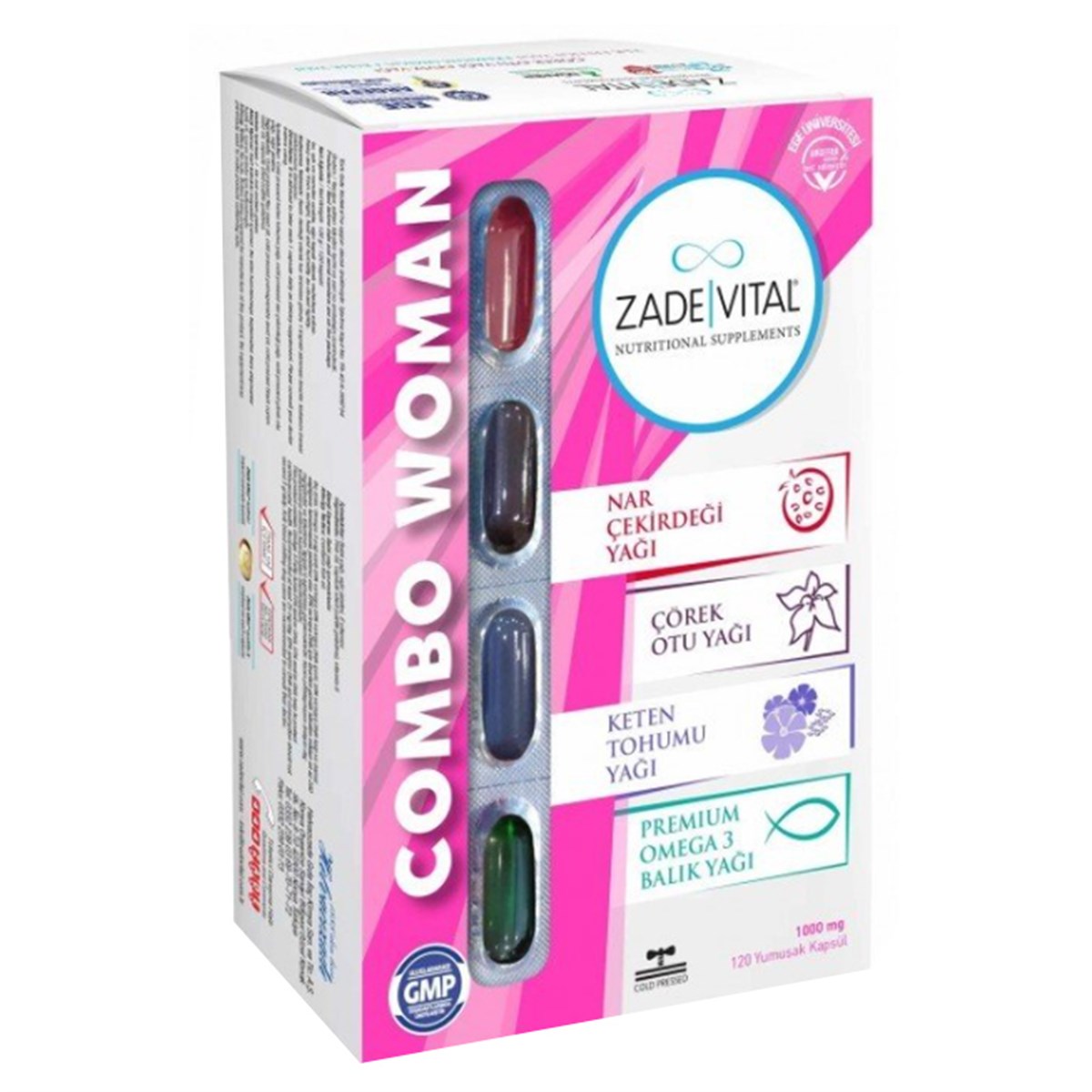 Zade Vital Zade Vital Combo Woman 60 Yumuşak Kapsül 1000mg