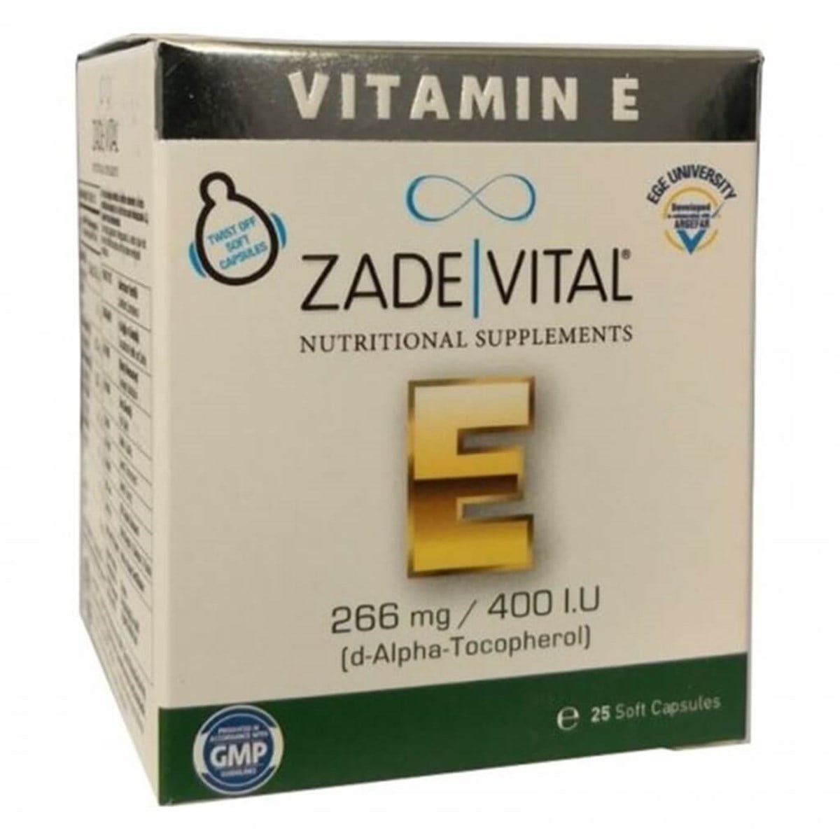 Zade Vital Zade Vital E Vitamini 25 Patlatilabilen Yumuşak Kapsül