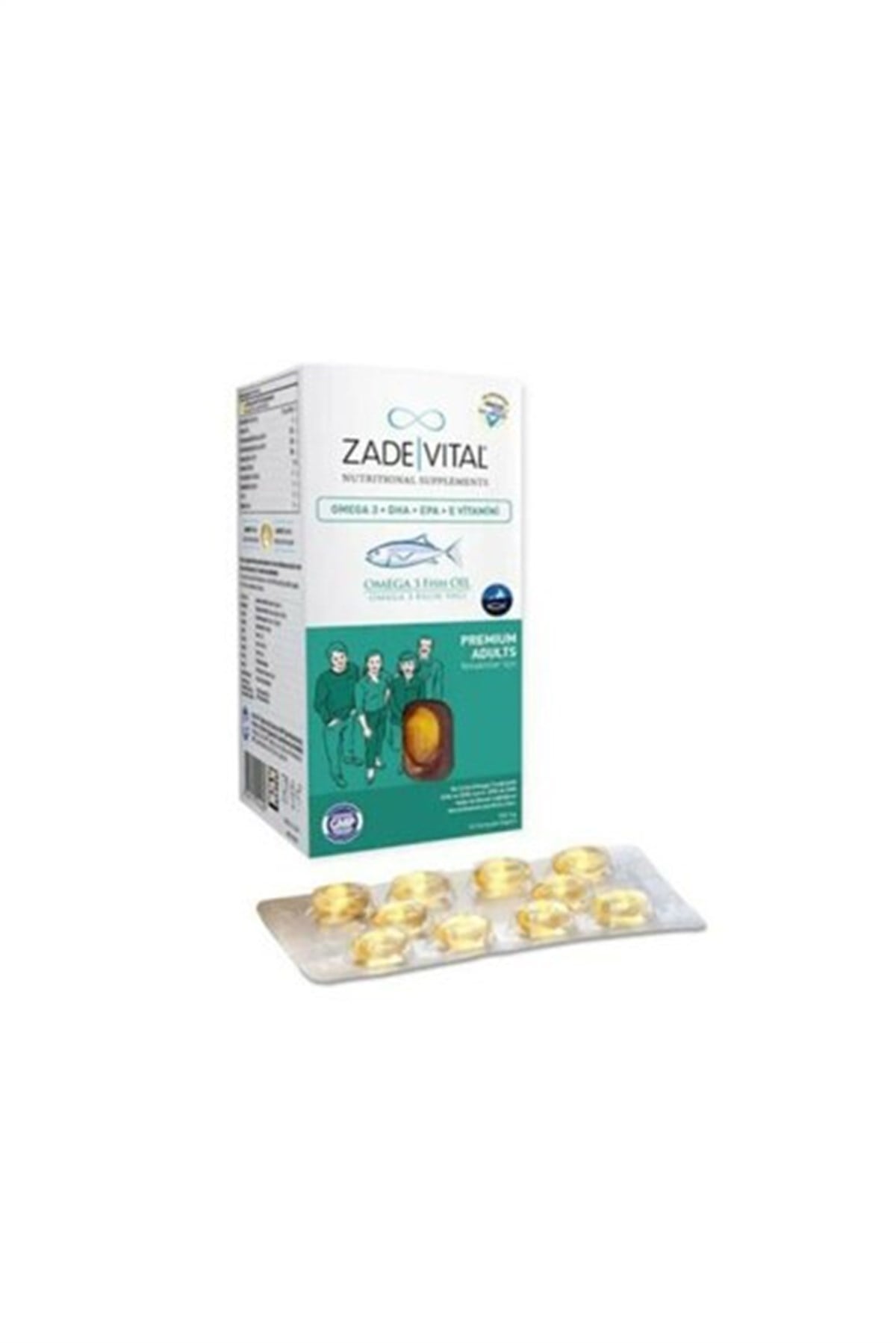 Zade Vital Zade Vital Premium Omega 3 Balik Yaği Yetişkinler İçin 50 Kapsül