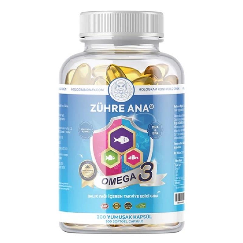 Zühre Ana Zühre Ana Omega 3 Balık Yağı 1300 mg 200 Kapsül