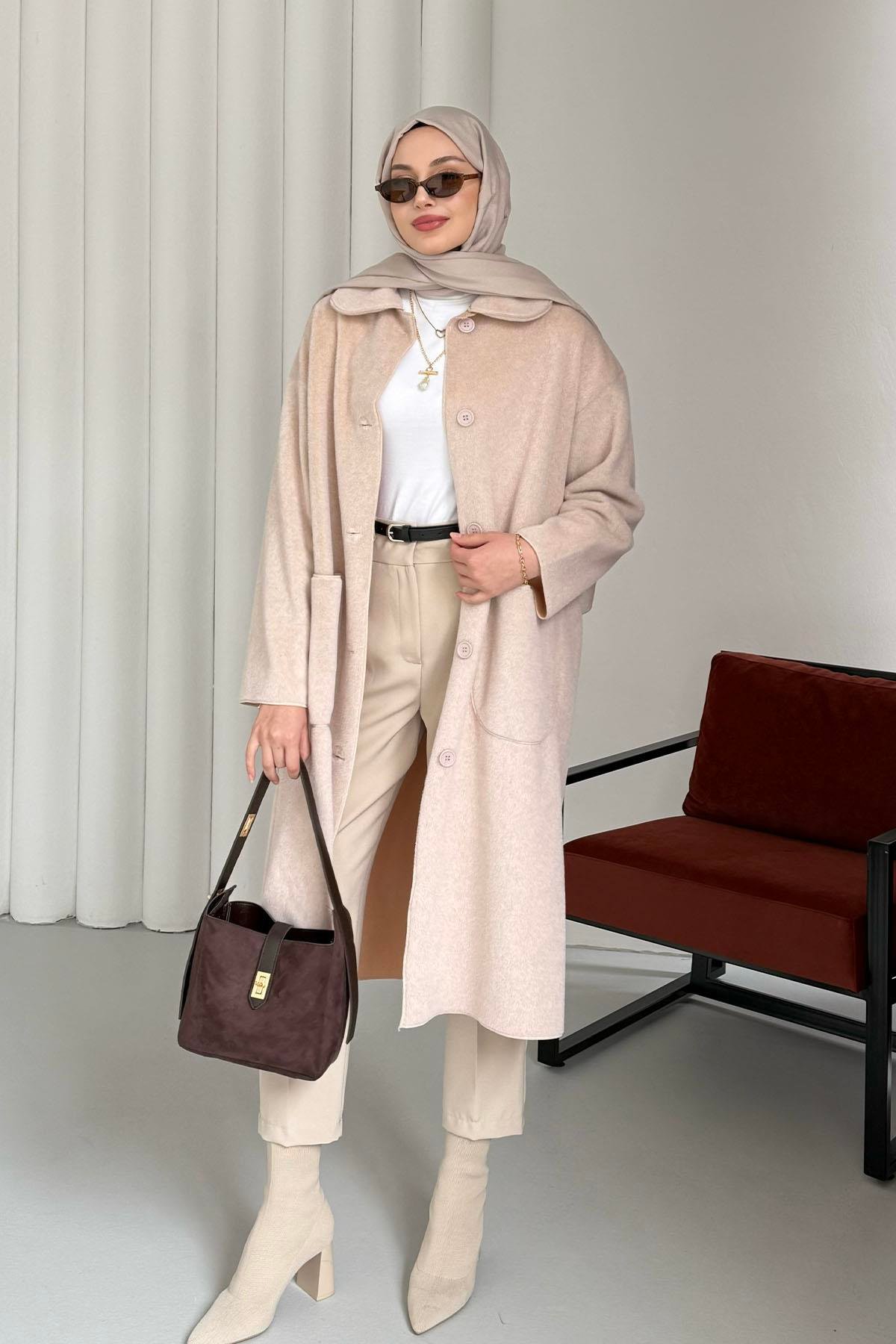 Torba Cepli Bebe Yaka Oversize Kaban-TAŞ