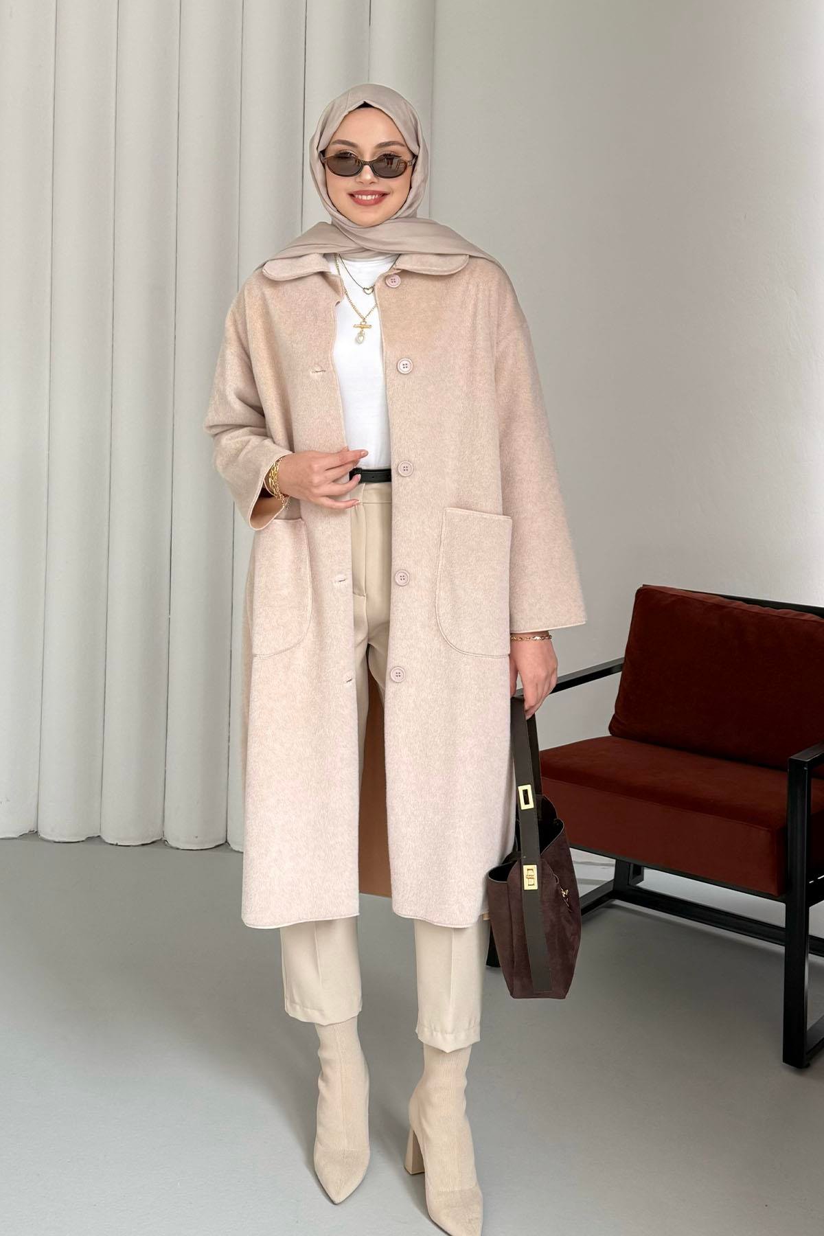 Torba Cepli Bebe Yaka Oversize Kaban-TAŞ