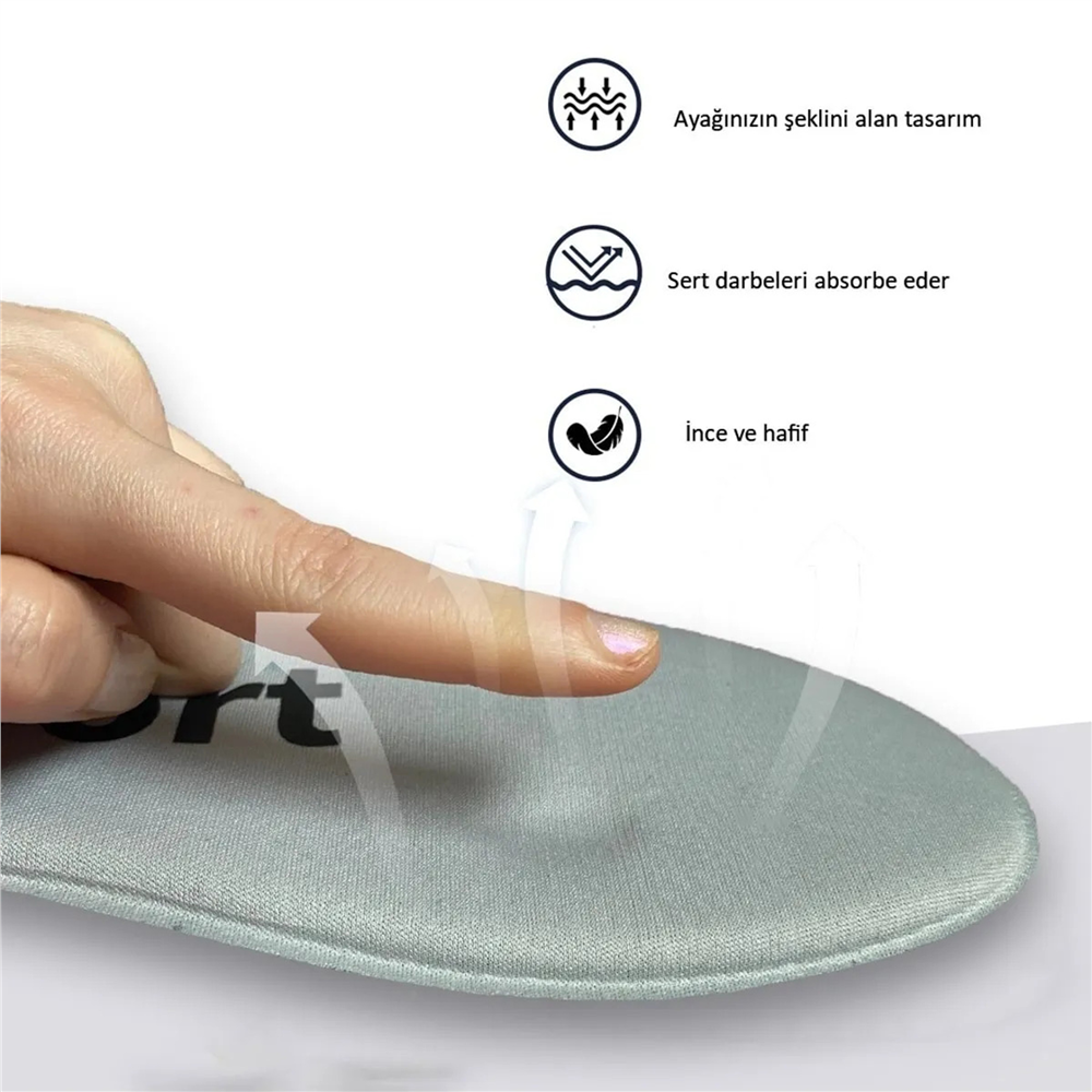 ACTIVE TEAM Memory Foam Yumuşak Ayakkabı Tabanlığı, Akıllı Hafızalı Spor Tabanlık, Ayakkabı Iç Tabanı GCM TBN-STANDART