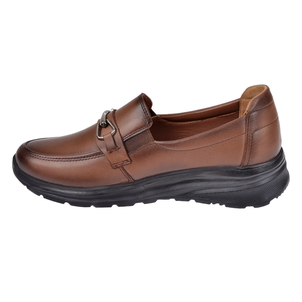 Beety Hakiki Deri Hafif Tabanlı Comfort Kadın Ayakkabı BEE-033T KAHVE